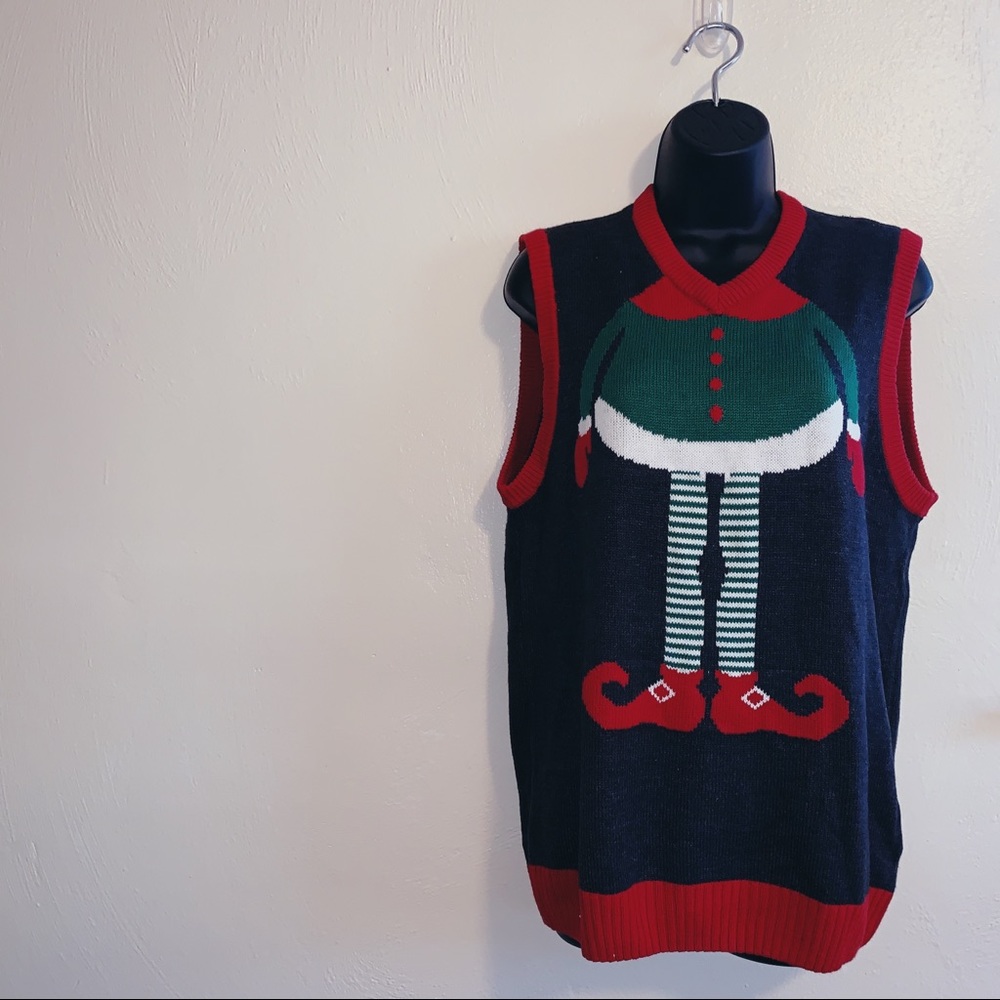 Ugly Christmas Sweater Elf Sweater Vest